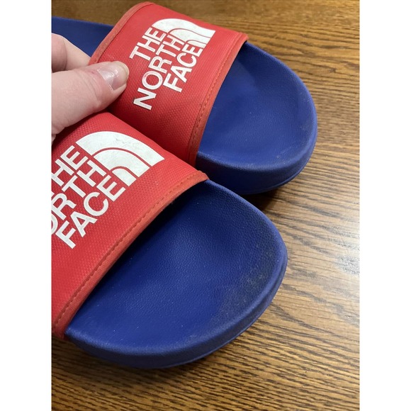 The North Face Mens Base Camp Sandal Slides Size 9 M Red & Blue Basecamp - Picture 4 of 16